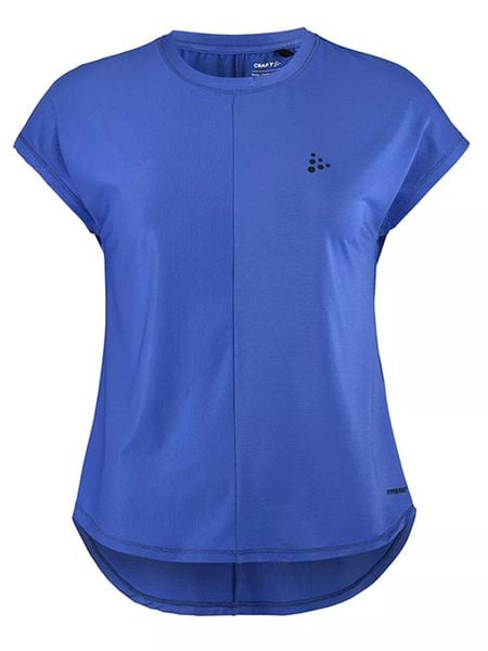 Craft Koszulka sportowa "Core Essence" w kolorze niebieskim rozmiar: XS. Niebieskie bluzki sportowe damskie Craft, xs, bez kołnierzyka, bez ramiączek. Za 89.95 zł.