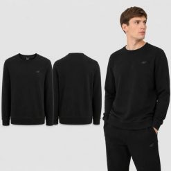 BLUZA MĘSKA DRESOWA 4F BEZ KAPTURA NIEROZPINANA XXL M2549 KOLOR CZARNY. Czarne bluzy z kapturem męskie 4f, l, z bawełny. Za 95.95 zł.