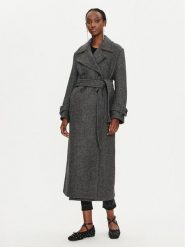 PINKO Płaszcz wełniany Calice 104041 A23R I75 Szary Regular Fit. Szare płaszcze damskie Pinko, bez wzorów, z wełny. Za 3,499.00 zł.