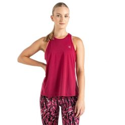 Damski tank top Dare 2B Gravitate. Czerwone topy sportowe damskie Dare 2b, bez wzorów, z elastanu, bez ramiączek. Za 110.15 zł.