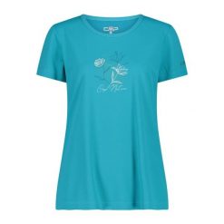 Koszulka damska turystyczna CMP 38T6656. Niebieskie bluzki damskie CMP, xl, bez wzorów, casualowe, bez kołnierzyka, bez ramiączek. W wyprzedaży za 54.99 zł.