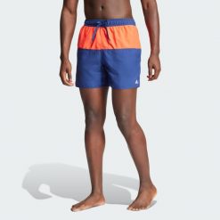 Szorty do pływania Colorblock CLX. Czarne szorty męskie Adidas, bez wzorów, z materiału. Za 128.00 zł.