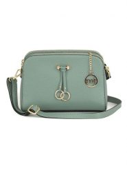 Mia Tomazzi Skórzana torebka w kolorze miętowym - 24 x 16 x 8 cm rozmiar: onesize. Zielone torebki klasyczne damskie Mia Tomazzi, bez wzorów, z materiału, bez dodatków. Za 217.99 zł.