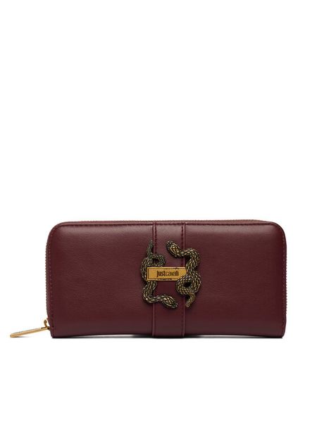 Just Cavalli Portfel 81RA5PA1 ZSA89 Bordowy. Czerwone portfele damskie Just Cavalli, bez wzorów. Za 429.99 zł.