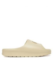Lacoste Klapki 7-49CFA0025 Beżowy. Brązowe klapki damskie Lacoste, bez wzorów, z tworzywa sztucznego, bez obcasa. Za 199.99 zł.