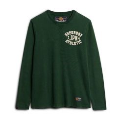 Koszulka z długim rękawem Superdry Vintage Athletic. Zielone koszulki męskie z długim rękawem Superdry., m, z dresówki. Za 237.20 zł.