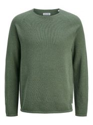 Jack & Jones Sweter "Hill" w kolorze zielonym rozmiar: L. Zielone swetry męskie Jack & Jones, l, bez wzorów, bez kołnierzyka. Za 119.12 zł.