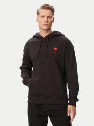 HUGO Bluza Diflow 50574451 Czarny Relaxed Fit. Czarne bluzy bez kaptura męskie Hugo, m, z bawełny. Za 599.99 zł.