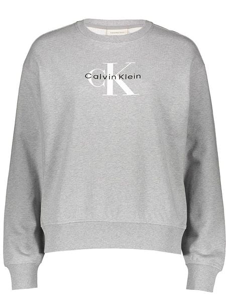 Calvin Klein Bluza w kolorze szarym rozmiar: XL. Szare bluzy bez kaptura damskie CALVIN KLEIN, xl. Za 191.95 zł.