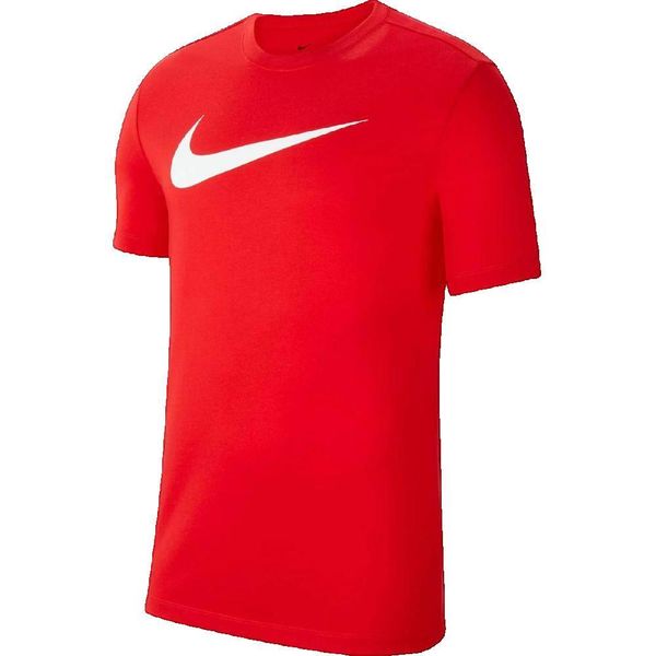 Koszulka Nike Park 20 Czerwona. Czerwone bluzki sportowe damskie Nike, z poliesteru, bez kołnierzyka, bez ramiączek. Za 114.26 zł.