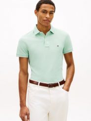 Tommy Hilfiger koszulka polo Mężczyźni Bawełna zielony, XXL. Zielone koszulki polo męskie Tommy Hilfiger, m, bez wzorów, z bawełny, bez ramiączek. Za 279.95 zł.