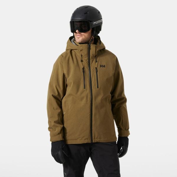 Kurtka narciarska Helly Hansen Juniper 3.0. Brązowe kurtki męskie Helly Hansen, m, bez wzorów, bez kaptura, narciarskie. W wyprzedaży za 1,294.00 zł.