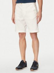 Aeronautica Militare Szorty materiałowe 261BE0278UCT04292 Biały Regular Fit. Białe szorty męskie AERONAUTICA MILITARE, bez wzorów, z bawełny. Za 539.99 zł.