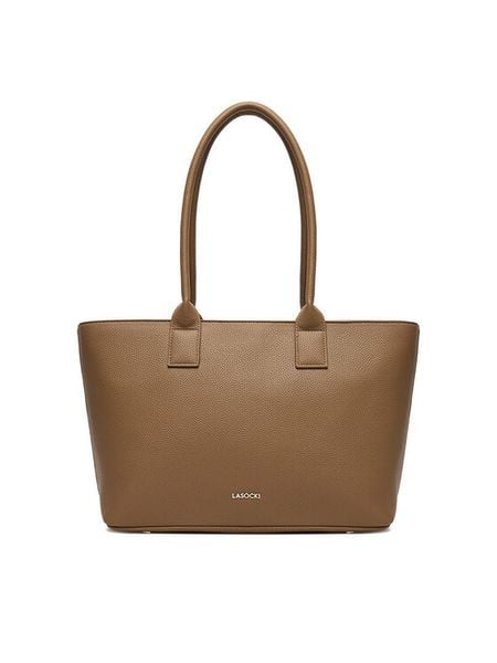 Lasocki Torebka C-LSK-X-005-08 Beżowy. Brązowe torebki klasyczne damskie Lasocki, bez wzorów, z materiału, bez dodatków. Za 189.99 zł.