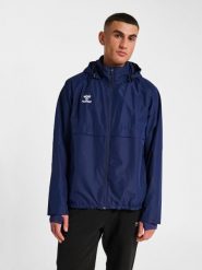 Wodoodporna kurtka typu shell Hummel GO. Niebieskie kurtki męskie HUMMEL, m, bez wzorów, z poliamidu, bez kaptura. Za 338.75 zł.