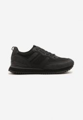 Czarne Buty Sportowe Sneakersy na Podeszwie z Tłoczeniami Elanoveia. Czarne buty sportowe na co dzień męskie Born2be, z jeansu, bez zapięcia. Za 169.99 zł.