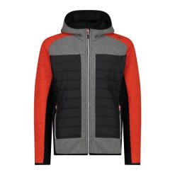 Kurtka polarowa z kapturem hybrydowa CMP. Czarne kurtki narciarskie i snowboardowe damskie CMP, bez wzorów, z polaru, z kapturem, narciarskie. Za 588.85 zł.