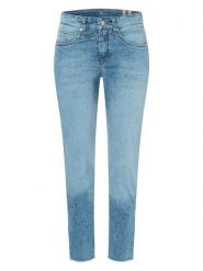 MAC Dżinsy - Slim fit - w kolorze niebieskim rozmiar: 42. Niebieskie jeansy damskie MAC, z podwyższonym stanem. Za 237.17 zł.