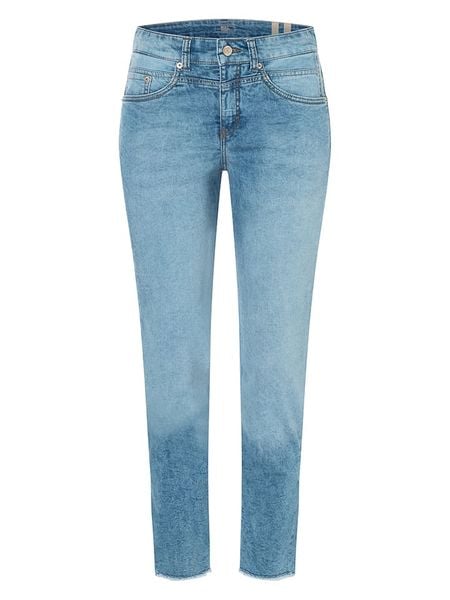 MAC Dżinsy - Slim fit - w kolorze niebieskim rozmiar: 42. Niebieskie jeansy damskie MAC, z podwyższonym stanem. Za 240.99 zł.