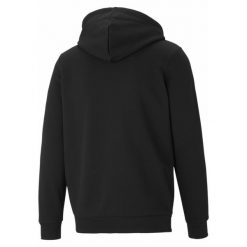 Męska rozpinana bluza z kapturem i logo Essentials PUMA Black. Czarne bluzy sportowe męskie Puma, bez wzorów, eleganckie, bez kołnierzyka, bez ramiączek. Za 269.00 zł.