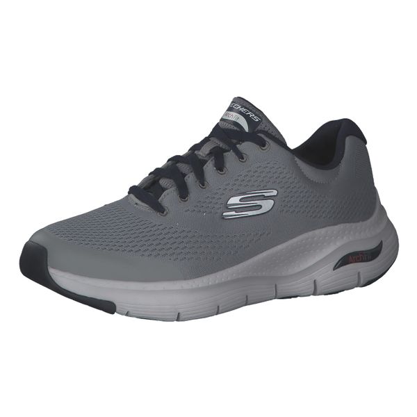 Buty sportowe Sneakersy męskie, Arch Fit. Szare buty sportowe na co dzień męskie Skechers, bez zapięcia, trekkingowe. Za 399.99 zł.