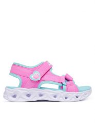 Skechers Sandały Heart Lights Sandals 303114L/PKTQ Różowy. Czerwone sandały dziewczęce Skechers, z materiału, bez zapięcia. Za 199.99 zł.