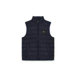 Kurtka puchowa bez rękawów Lyle & Scott. Niebieskie kurtki męskie LYLE AND SCOTT, uniwersalny, bez wzorów, z materiału, eleganckie, bez kaptura. Za 548.75 zł.