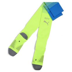 Męskie skarpety Manchester City 25/26 z grafiką PUMA Pro Green Hyperlink Blue. Niebieskie skarpetki męskie Puma, bez wzorów. Za 109.00 zł.