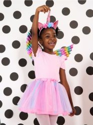 Kostium karnawałowy jednorożec - wielobarwny. Stroje jednoczęściowe damskie Sinsay, bez wzorów. Za 29.99 zł.