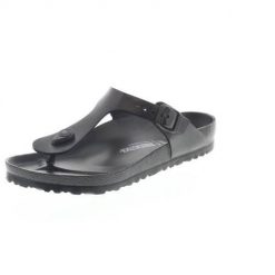 Japonki damskie Birkenstock Gizeh Eva. Czarne klapki damskie Birkenstock, bez wzorów, z materiału, bez obcasa. Za 319.99 zł.