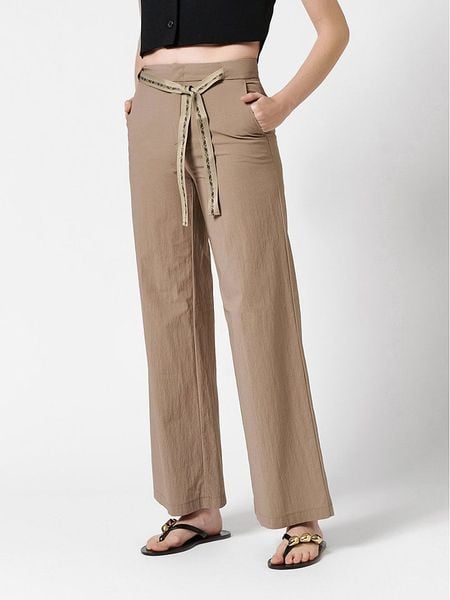 Rosner Spodnie w kolorze szarobrązowym rozmiar: W38/L32. Brązowe spodnie materiałowe damskie Rosner, bez wzorów, z materiału. Za 175.26 zł.