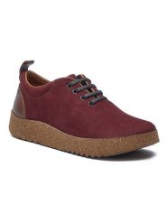 Comfortfusse Skórzane półbuty w kolorze burgundowym rozmiar: 44. Brązowe półbuty damskie Comfortfusse, bez wzorów, ze skóry, eleganckie, bez obcasa. Za 324.95 zł.