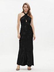 Guess Sukienka wieczorowa Sl Aubree W4GK60 WFDF0 Czarny Regular Fit. Czarne sukienki damskie Guess, m, z aplikacjami, z wiskozy, wizytowe, bez kołnierzyka, bez ramiączek. Za 389.99 zł.