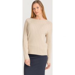 SWETER PIREO Max Mara Leisure. Brązowe swetry klasyczne damskie Max Mara Leisure, l, z dzianiny, bez kołnierzyka. Za 509.40 zł.
