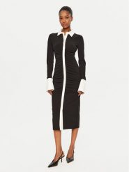 KARL LAGERFELD Sukienka codzienna A1W13031 Czarny Slim Fit. Czarne sukienki damskie Karl Lagerfeld, na co dzień, xs, bez wzorów, z syntetyku, bez kołnierzyka, bez ramiączek, proste. Za 839.99 zł.