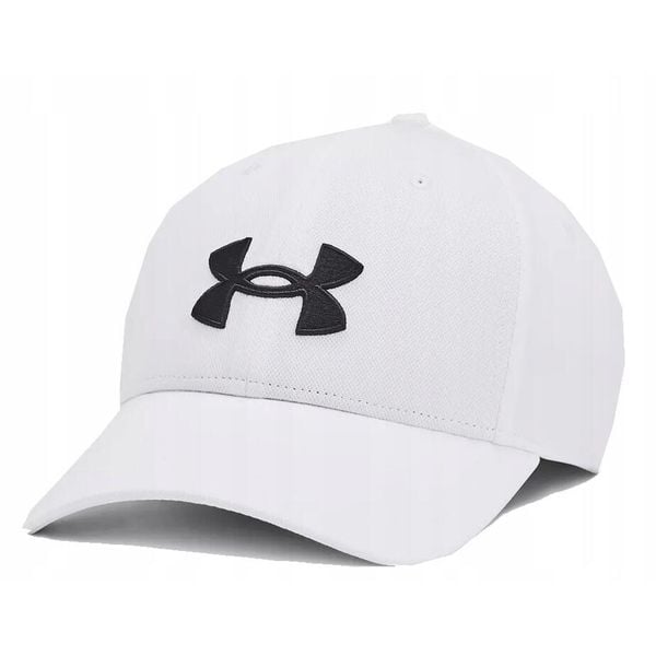 Czapka z daszkiem dla mężczyzn Under Armour Blitzing adj. Białe czapki męskie Under Armour, bez wzorów, sportowe. Za 64.90 zł.