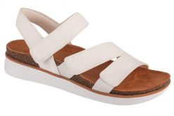 Sandały damskie Skechers Lifted Comfort. Białe sandały damskie Skechers, bez wzorów, z materiału, bez obcasa. Za 390.00 zł.