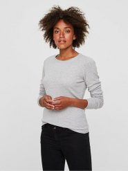 Vero Moda Sweter w kolorze szarym rozmiar: M. Szare swetry klasyczne damskie Vero Moda, m, z bawełny, bez kołnierzyka. Za 83.42 zł.