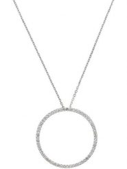 DIAMANTA Złoty naszyjnik "Cercle Merveilleux" z diamentową zawieszką - dł. 42 cm rozmiar: onesize. Szare naszyjniki damskie DIAMANTA, złote. Za 702.81 zł.