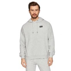 Bluza z kapturem Fila Belfort. Szare bluzy sportowe męskie Fila, bez wzorów, casualowe, bez kołnierzyka, bez ramiączek. Za 255.75 zł.