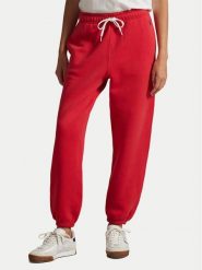 Polo Ralph Lauren Spodnie dresowe 211971700007 Czerwony Tapered Fit. Czerwone spodnie dresowe damskie Polo Ralph Lauren, l, bez wzorów, z bawełny. Za 699.99 zł.
