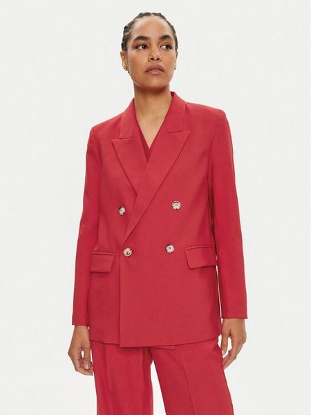 ViCOLO Marynarka TB0223 Czerwony Regular Fit. Czerwone marynarki i żakiety damskie ViCOLO, l, bez wzorów, z wiskozy. Za 339.99 zł.