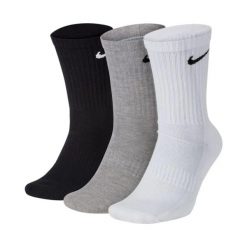 Amortyzowane Skarpety Do Butów Unisex Dla Dorosłych (zestaw 3 Sztuk). Czarne skarpetki męskie Nike, bez wzorów, z bawełny. Za 155.99 zł.