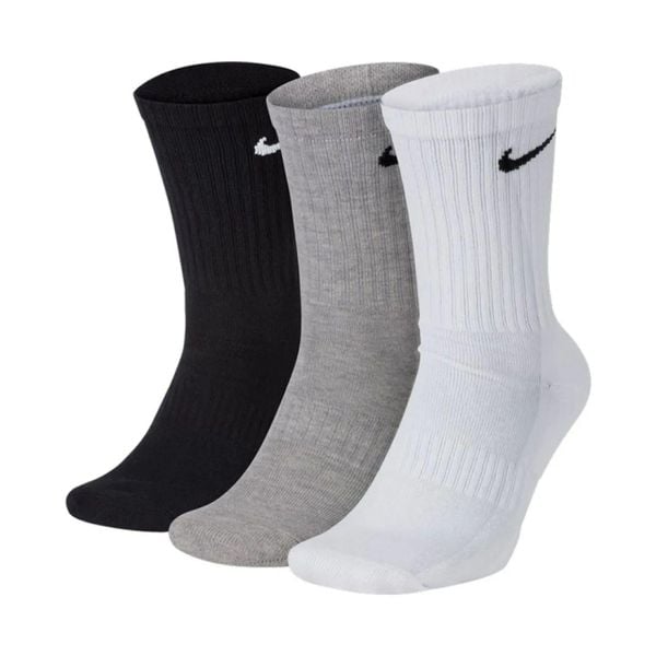 Amortyzowane Skarpety Do Butów Unisex Dla Dorosłych (zestaw 3 Sztuk). Czarne skarpetki męskie Nike, bez wzorów, z bawełny. Za 155.99 zł.
