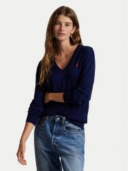 Polo Ralph Lauren Sweter 211972105005 Granatowy Regular Fit. Niebieskie swetry klasyczne damskie Polo Ralph Lauren, l, z bawełny, bez kołnierzyka. Za 819.99 zł.