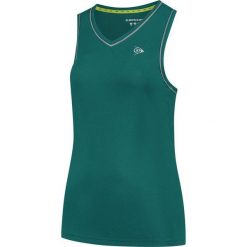 Koszulka sportowa damska Dunlop Club Tank Top. Zielone bluzki sportowe damskie Dunlop, bez wzorów, bez ramiączek. Za 129.99 zł.