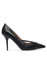 LOVE MOSCHINO Szpilki JA10119G1PIA0000 Czarny. Czarne szpilki Love Moschino, bez wzorów, ze skóry, bez obcasa. Za 862.99 zł.