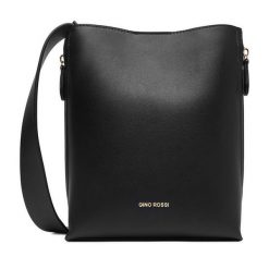 Torebka GINO ROSSI. Czarne listonoszki damskie Gino Rossi, bez wzorów, bez dodatków. Za 249.99 zł.