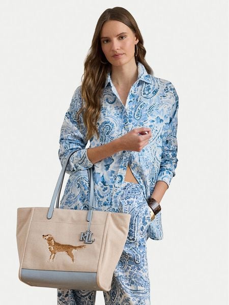LAUREN RALPH LAUREN Torebka 431P13256002 Beżowy. Brązowe torebki klasyczne damskie Lauren Ralph Lauren, bez wzorów, z materiału, bez dodatków. Za 1,316.99 zł.