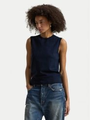 Polo Ralph Lauren Top 211972111500 Granatowy Regular Fit. Niebieskie topy sportowe damskie Polo Ralph Lauren, l, bez wzorów, z bawełny, bez ramiączek. Za 729.99 zł.